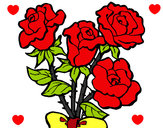 Dibujo Ramo de rosas pintado por adabella90