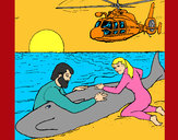 Dibujo Rescate ballena pintado por pingo