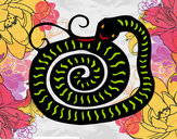 Dibujo Signo de la serpiente pintado por cari