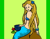Dibujo Sirena con caracola pintado por TuLokitta_