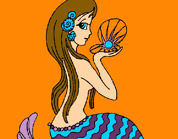 Dibujo Sirena y perla pintado por TuLokitta_