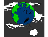Dibujo Tierra enferma pintado por EthanLuz