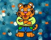 Dibujo Tigre vestido pintado por hecman