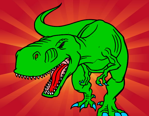 Dibujo Tiranosaurio Rex enfadado pintado por koski