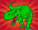 Dibujo Tiranosaurio Rex enfadado pintado por koski
