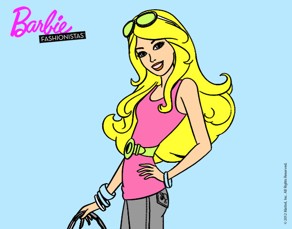 Dibujo Barbie casual pintado por sarita53