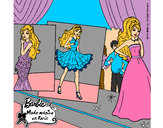 Dibujo Barbie, desfilando por la pasarela pintado por vanessa4