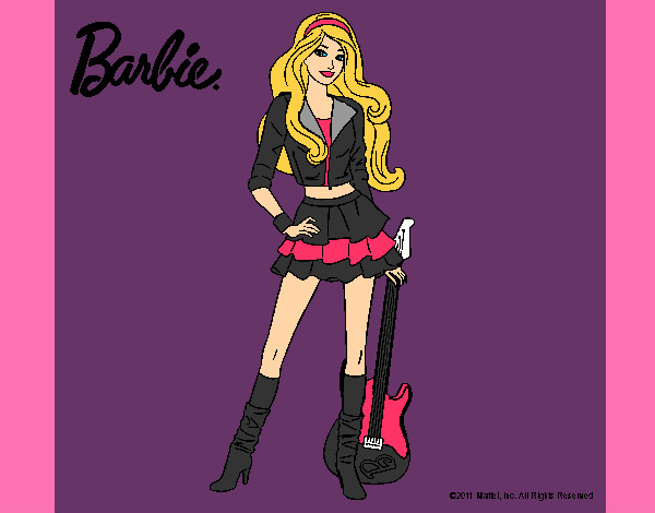 Dibujo Barbie rockera pintado por ariani17