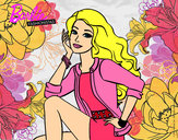 Dibujo Barbie súper guapa pintado por aylen1D
