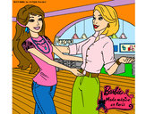 Dibujo Barbie y su amiga pintado por queyla