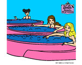Dibujo Barbie y sus amigas en el jacuzzi pintado por nico55