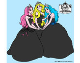 Dibujo Barbie y sus amigas princesas pintado por Rin0Chan