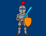 Dibujo Caballero con espada y escudo pintado por fabrice