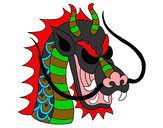 Dibujo Cabeza de dragón 1 pintado por Shaii
