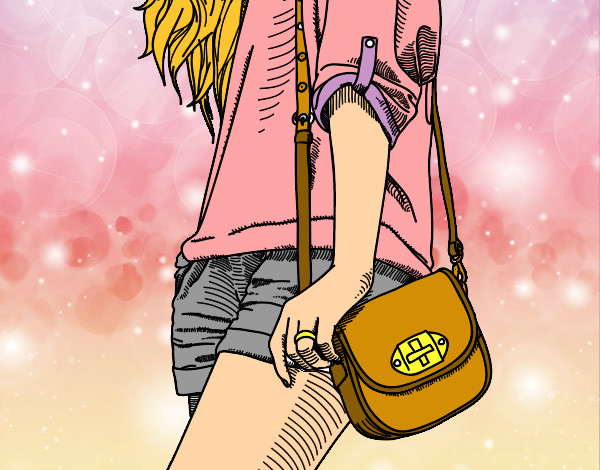 Dibujo Chica con bolso pintado por Rossy_23