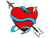 Dibujo Corazón con flecha pintado por ana2705