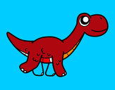 Dibujo Diplodocus feliz pintado por yoko
