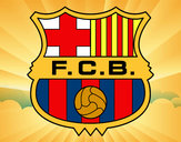 Dibujo Escudo del F.C. Barcelona pintado por aitor125