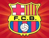 Dibujo Escudo del F.C. Barcelona pintado por deni12