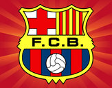 Dibujo Escudo del F.C. Barcelona pintado por jesuri
