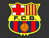 Dibujo Escudo del F.C. Barcelona pintado por salviayala