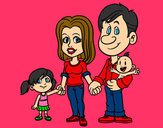 Dibujo Familia feliz pintado por lilisabeb