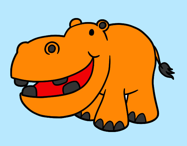 Dibujo Hipopótamo pequeño pintado por norailys 