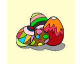 Dibujo Huevos de pascua pintado por kanla