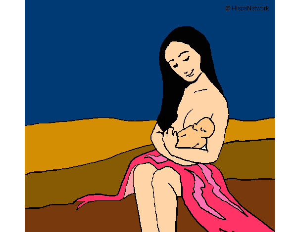 Dibujo Madre con su bebe pintado por Shaii