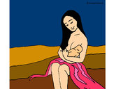 Dibujo Madre con su bebe pintado por Shaii