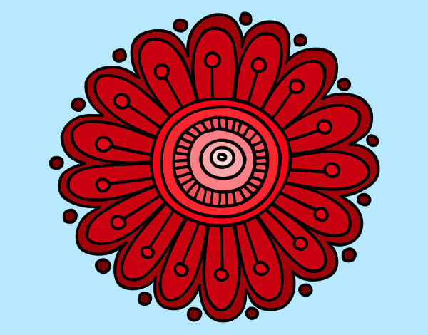 Dibujo Mandala margarita pintado por martams