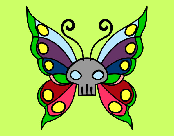 Dibujo Mariposa Emo pintado por monky8
