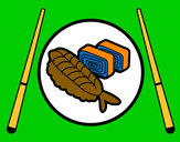 Dibujo Plato de Sushi pintado por koski