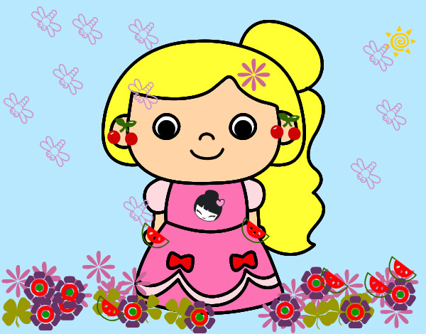 Dibujo Princesa alegre pintado por sandra011