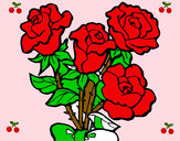 Dibujo Ramo de rosas pintado por nico55