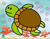 Dibujo Tortuga nadando pintado por LovePaint