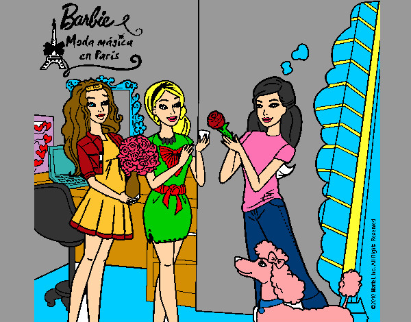 Dibujo Barbie de compras con sus amigas pintado por mary8cruz