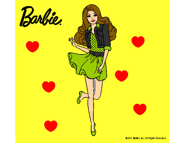 Dibujo Barbie informal pintado por mary8cruz