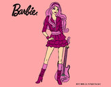 Dibujo Barbie rockera pintado por amalia