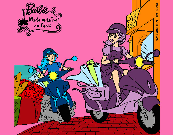 Barbie y su amiga en moto 1