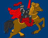 Dibujo Caballero a caballo 2 pintado por leea
