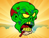 Dibujo Cabeza de zombi pintado por santi123