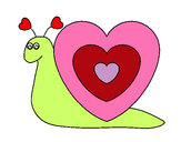 Dibujo Caracol corazón pintado por jhasmin