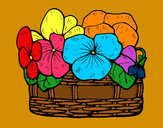 Dibujo Cesta de flores 12 pintado por selenita11