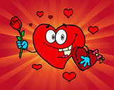 Dibujo Corazón con caja de bombones pintado por alexajovan