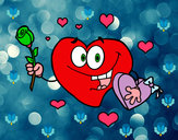 Dibujo Corazón con caja de bombones pintado por gabytacl