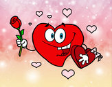 Dibujo Corazón con caja de bombones pintado por GuruJosh