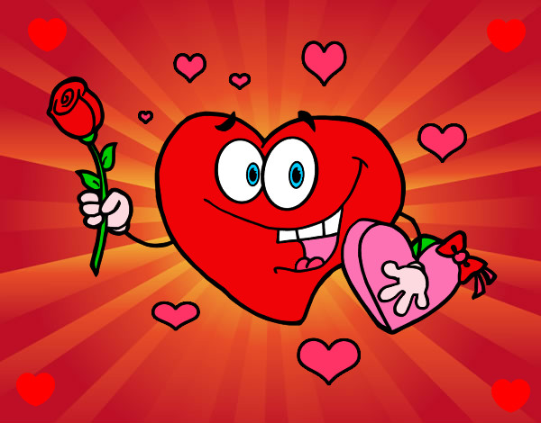 Dibujo Corazón con caja de bombones pintado por mayralinda
