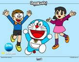 Dibujo Doraemon y amigos pintado por shakirilla