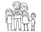 Dibujo Familia unida pintado por familia123